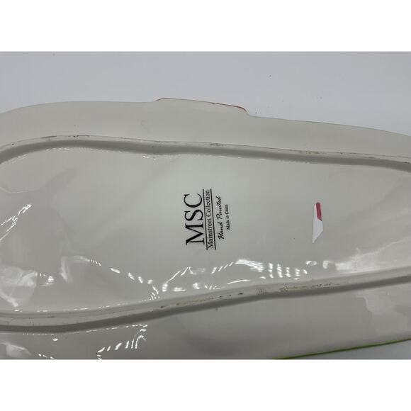 MSC Mainstreet Collection Flip Flop Platter Hand Painted 17 Inch Serving Tray - Picture 3 of 7